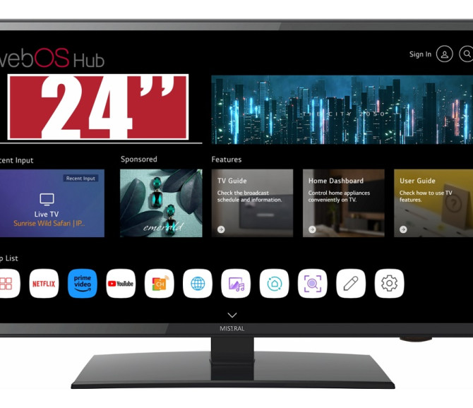 Telewizor TV Smart 24" LED HD WEBOS DVB-T2-S2-C (+5V)