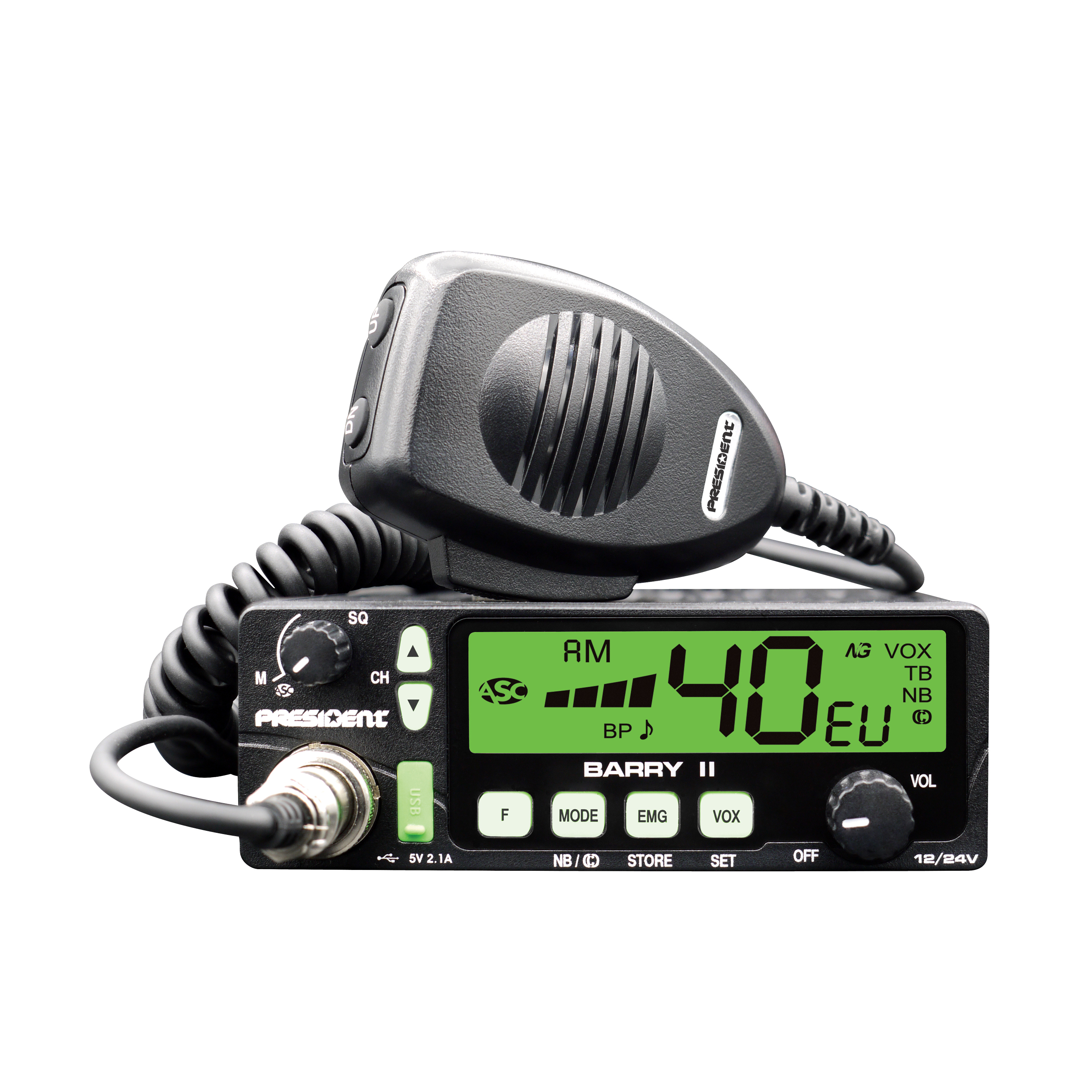CB Barry II+ AM/FM ASC VOX 12/24V