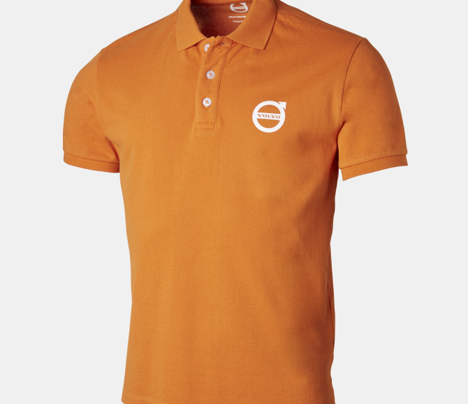 KOSZULKA POLO - VOLVO IRON MARK - ORANGE - 3XL