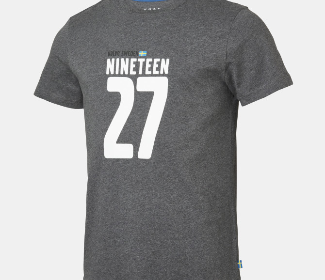 T-SHIRT NINTEEN 27 - VOLVO WORD MARK - GREY - M