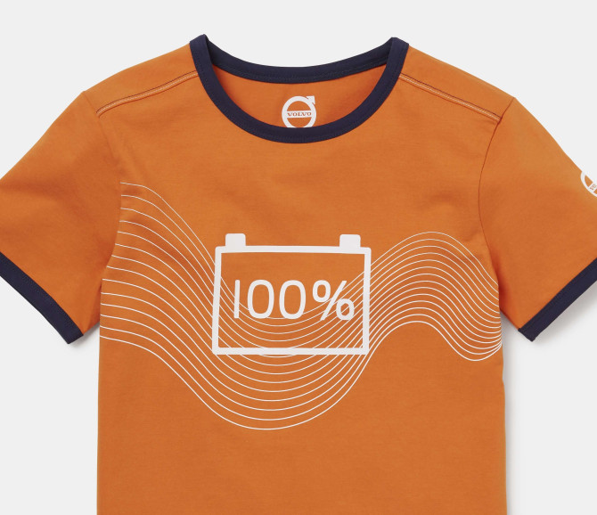 T-SHIRT YOUNGSTER KIDS VOLVO IRON MARK - ORANGE 122/128