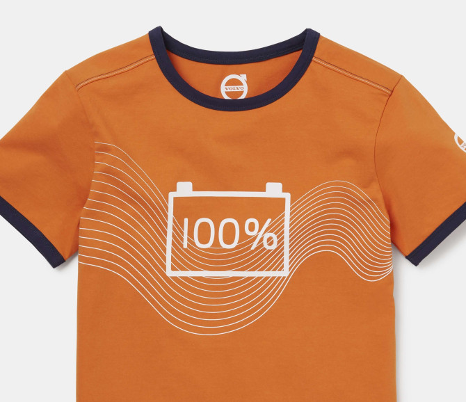 T-SHIRT YOUNGSTER KIDS VOLVO IRON MARK ORANGE 146/152