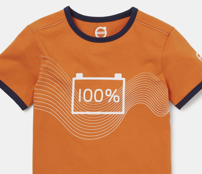 T-SHIRT YOUNGSTER KIDS VOLVO IRON MARK ORANGE 158/164