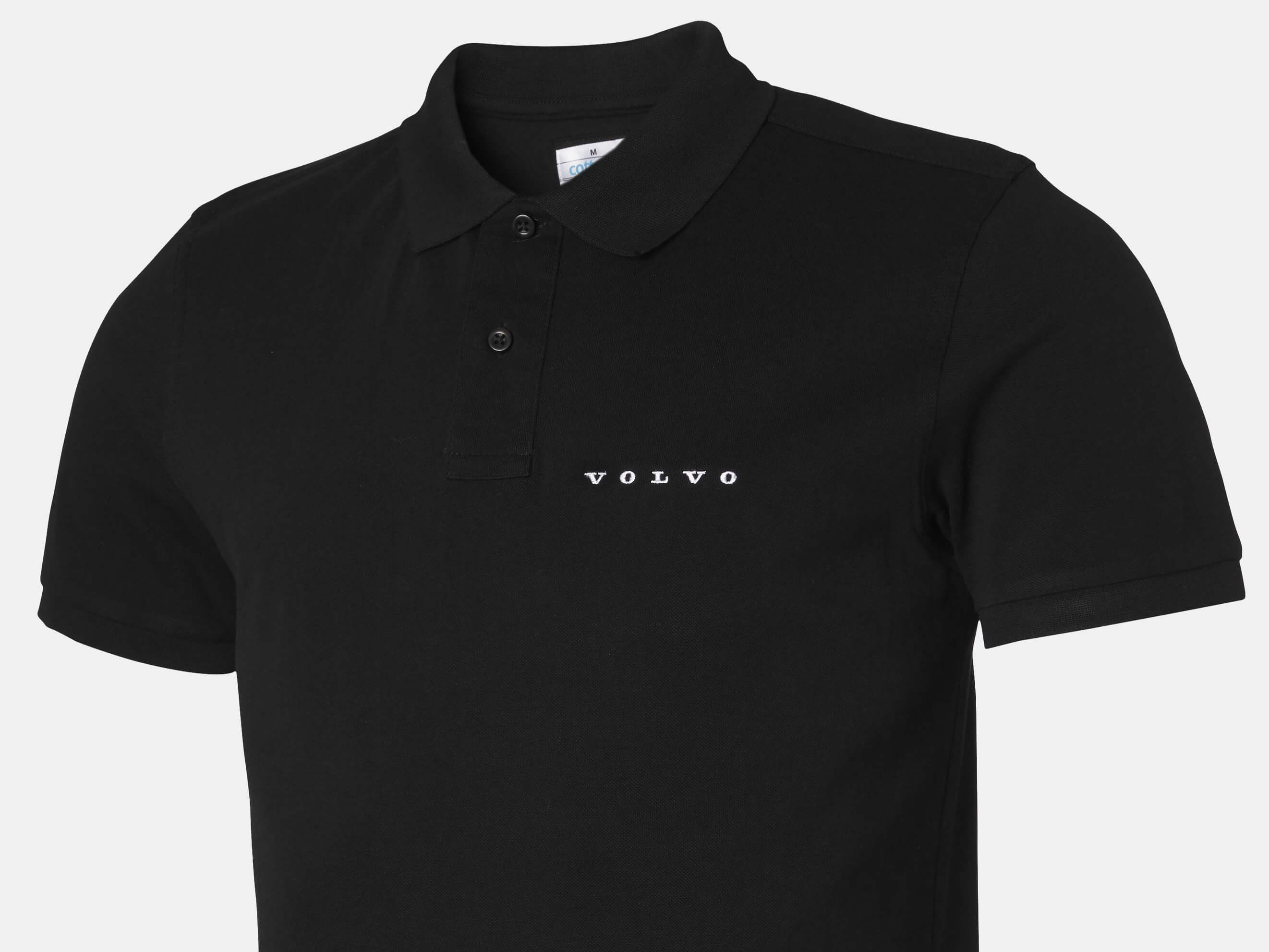 KOSZULKA POLO BASE - VOLVO WORD MARK - BLACK - 2XL