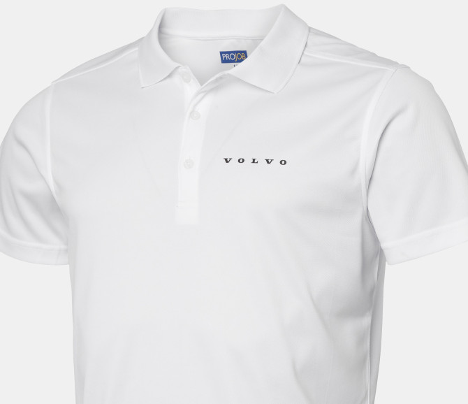 KOSZULKA POLO - VOLVO WORD MARK - WHITE - L