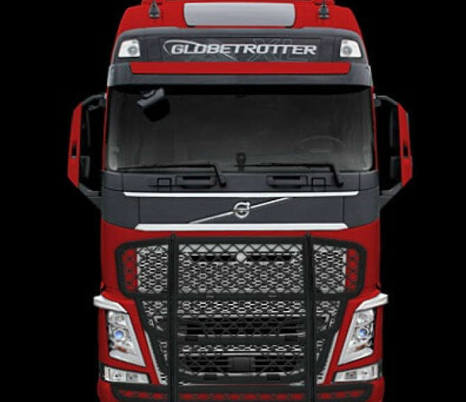 OSŁONA CZOŁOWA KANGUR TRUX HIGHWAY VOLVO FH4 FH5, RYFLOWANA CZARNA