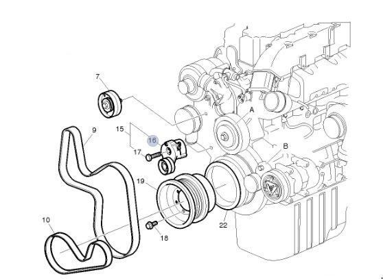 NAPINACZ PASKA WENTYLATORA VOLVO FLL 21500149