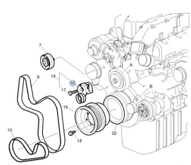 NAPINACZ PASKA WENTYLATORA VOLVO FLL 21500149