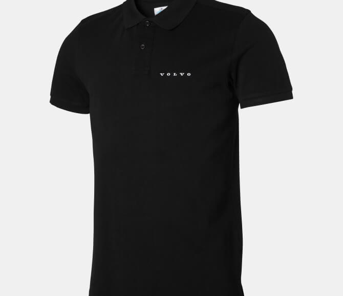 KOSZULKA POLO BASE - VOLVO WORD MARK - BLACK - 3XL