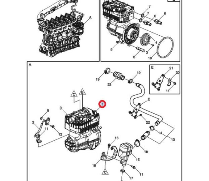 SPRĘŻARKA POWIETRZA RENAULT GAMA T EVO 7423811949