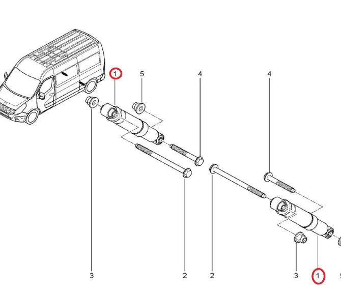 AMORTYZATOR ZAWIESZENIA OSI TYŁ RENAULT MASTER III 7485148487