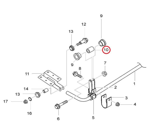 TULEJA METALOWA STABILIZATORA 7485139771