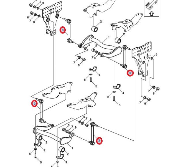 ŁĄCZNIK STABILIZATORA OSI TYŁ VOLVO 22318842