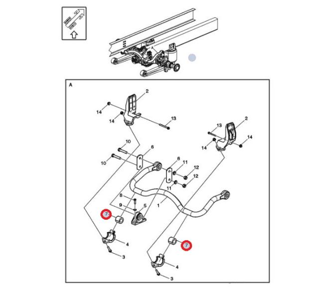 TULEJA ŁĄCZNIKA STABILIZATORA VOLVO FE3  20726635