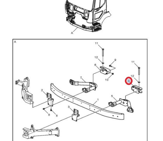 WSPORNIK ZDERZAKA RENAULT PREMIUM 5010629040