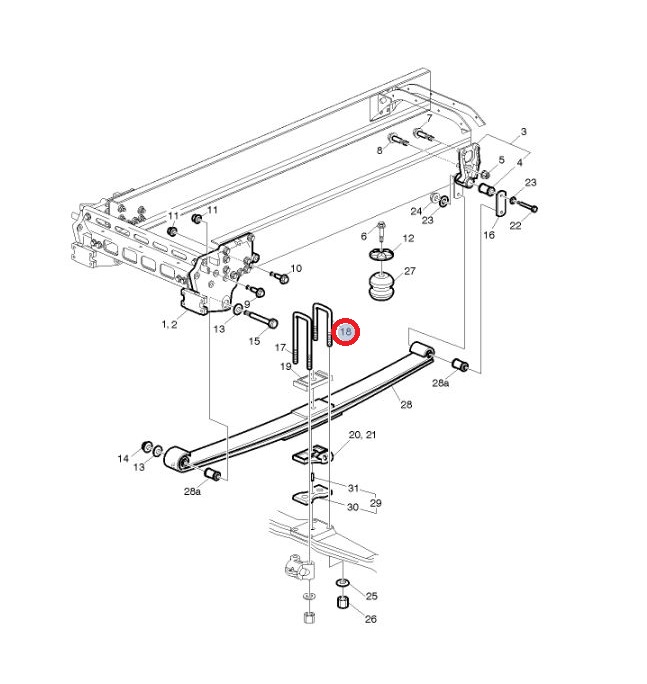 STRZEMIE RESORU M20 x1,5mm; 82mm x193mm 20582084