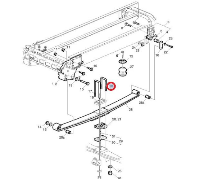 STRZEMIE RESORU M20 x1,5mm; 82mm x193mm 20582084