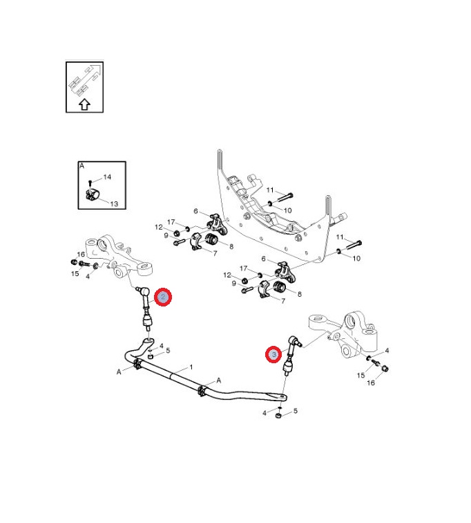 RAMIE STABILIZATORA POPRZECZNEGO 22084224