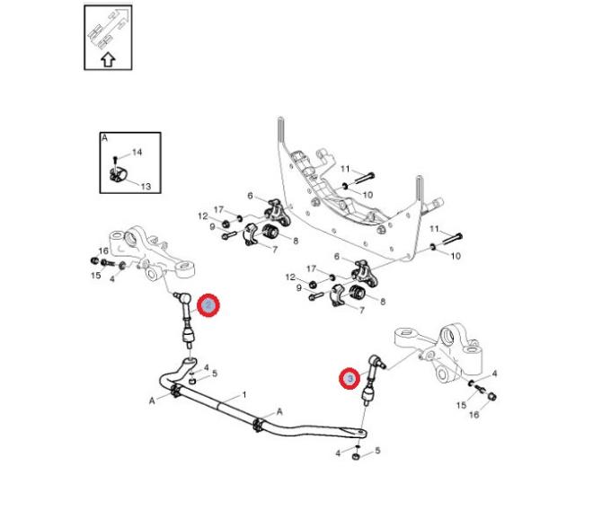 RAMIE STABILIZATORA POPRZECZNEGO 22084224