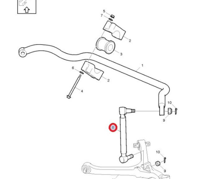 ŁĄCZNIK STABILIZATORA OSI PRZÓD LEWY 70397006