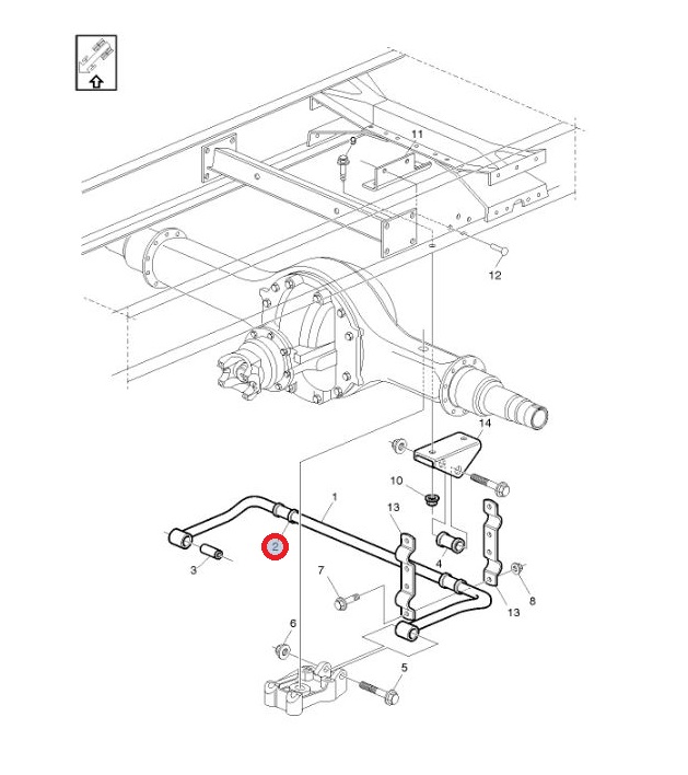 TULEJKA DRĄŻKA STABILIZATORA TYŁ VOLVO FL3 20542835