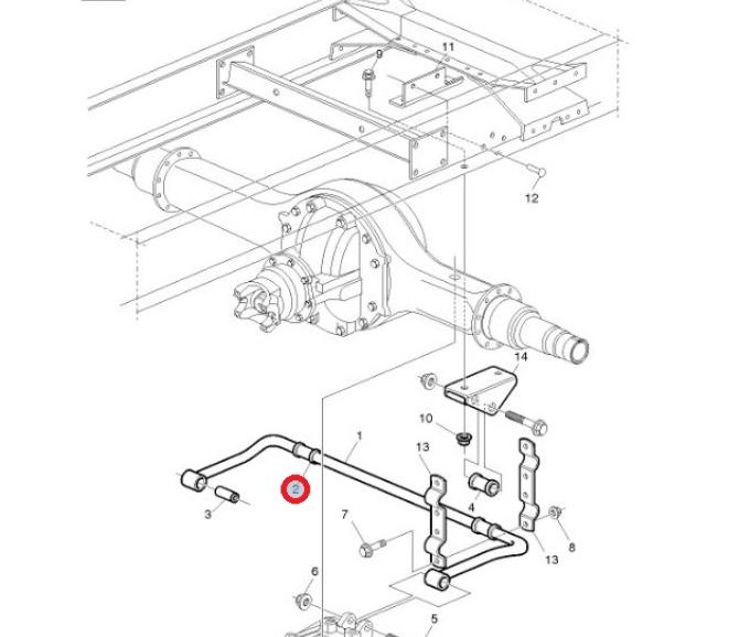 TULEJKA DRĄŻKA STABILIZATORA TYŁ VOLVO FL3 20542835
