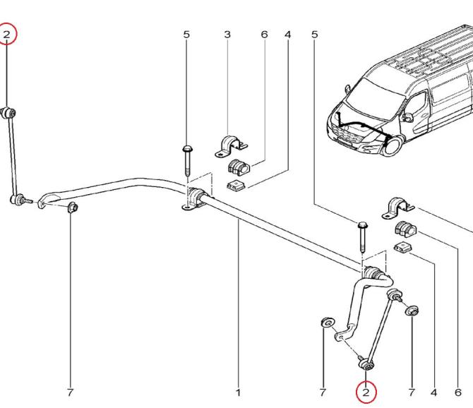 ŁĄCZNIK STABILIZATORA RENAULT MASTER 7485120720