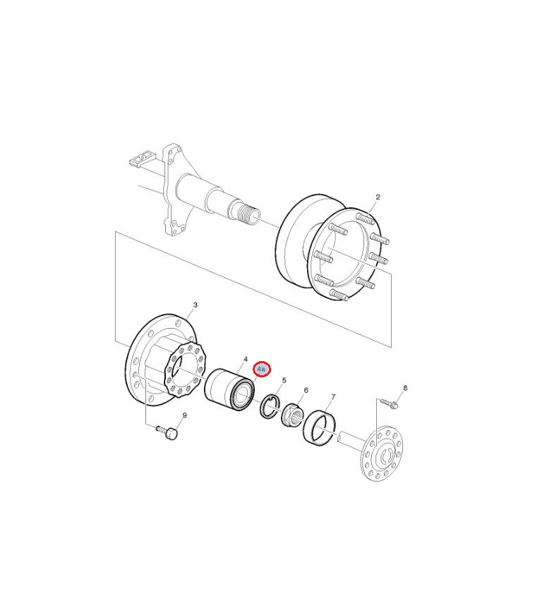 ORING ŁOŻYSKA PIASTY KOŁA  VOLVO FL6 85122429