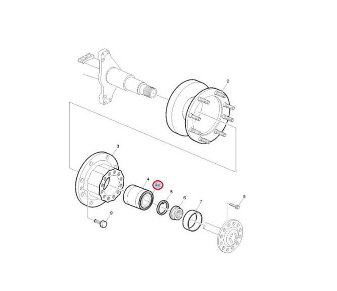 ORING ŁOŻYSKA PIASTY KOŁA  VOLVO FL6 85122429