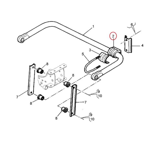 GUMA DRĄŻKA STABILIZATORA (32x60mm) RENAULT MASCOTT 5010630049