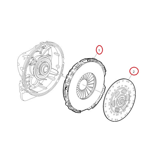 ZESTAW SPRZĘGŁA RENAULT GAMA D, REMAN 7485013741