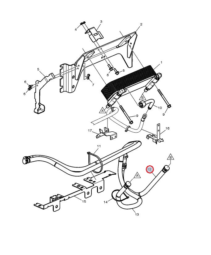Przewód chłodnicy cng 24076905