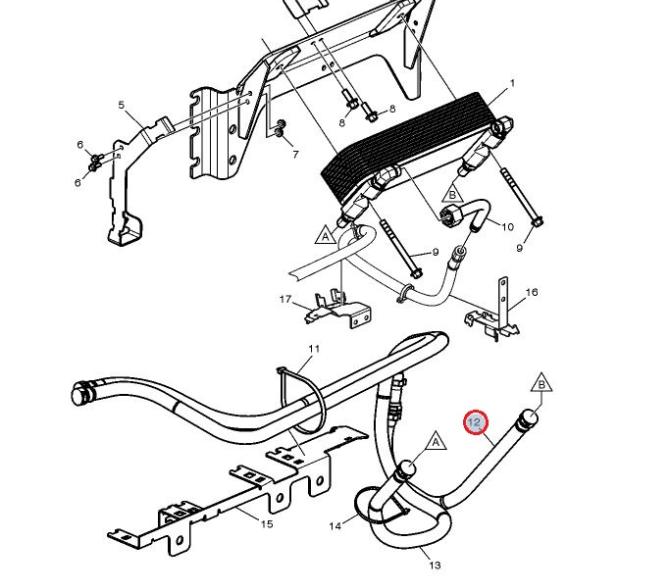 Przewód chłodnicy cng 24076905