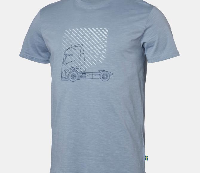 T-SHIRT VOLVO FH BŁĘKITNY - VOLVO WORD MARK - ROZMIAR 3XL