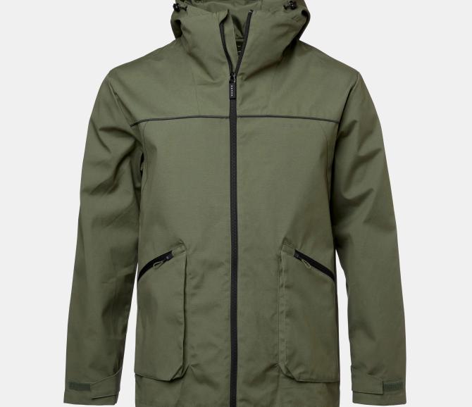 KURTKA - COTTON CANAVAS - VOLVO WORD MARK - ZIELONA - ROZMIAR L 