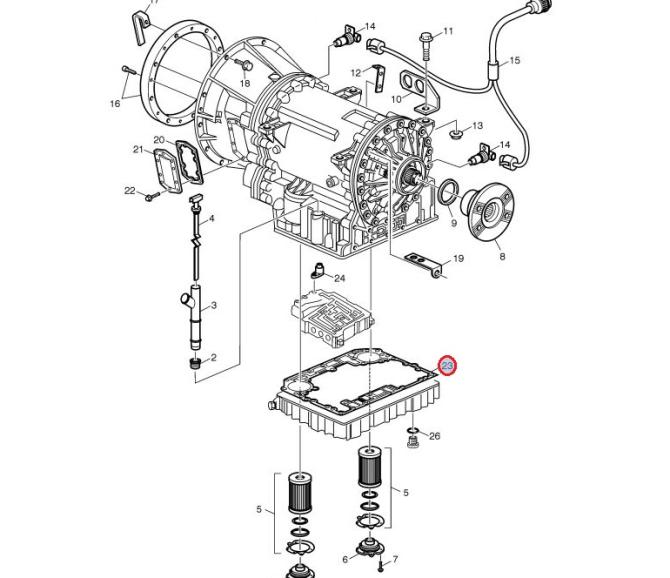 Uszczelka misy oleju skrzyni biegów Volvo fl6 20929421