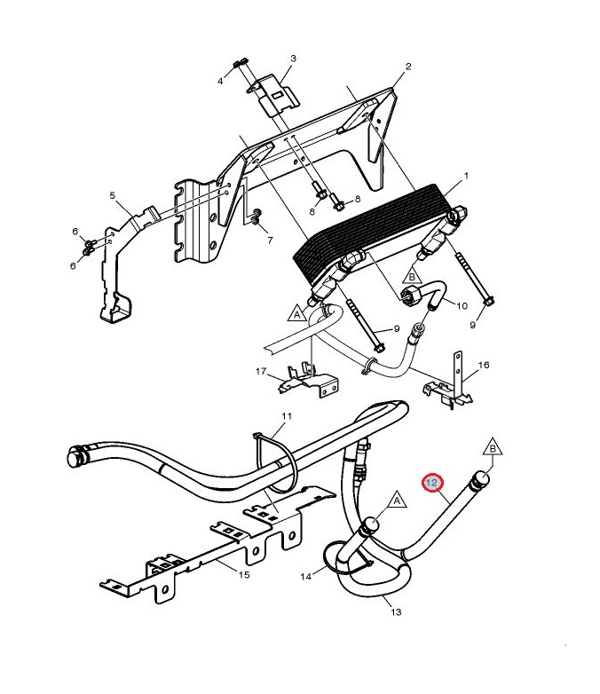 Przewód wymiennika płynu hydraulicznego 24118132