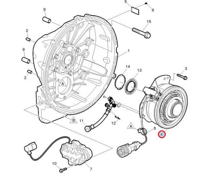 Siłownik sprzęgła Renault GAMA T, REMAN 7485022459