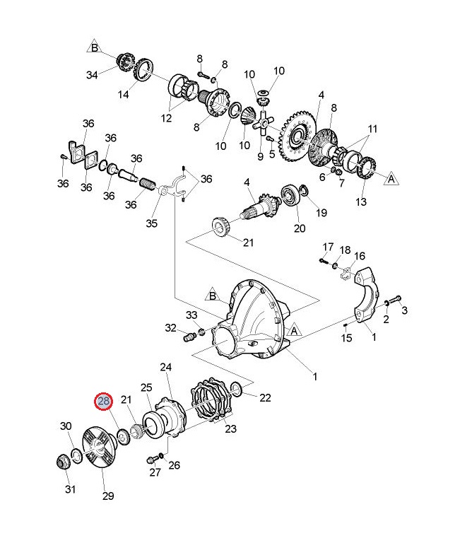 Uszczelniacz most flanszy mostu Volvo FL 20836148