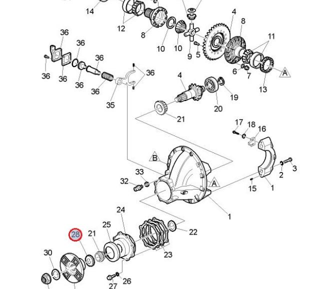 Uszczelniacz most flanszy mostu Volvo FL 20836148