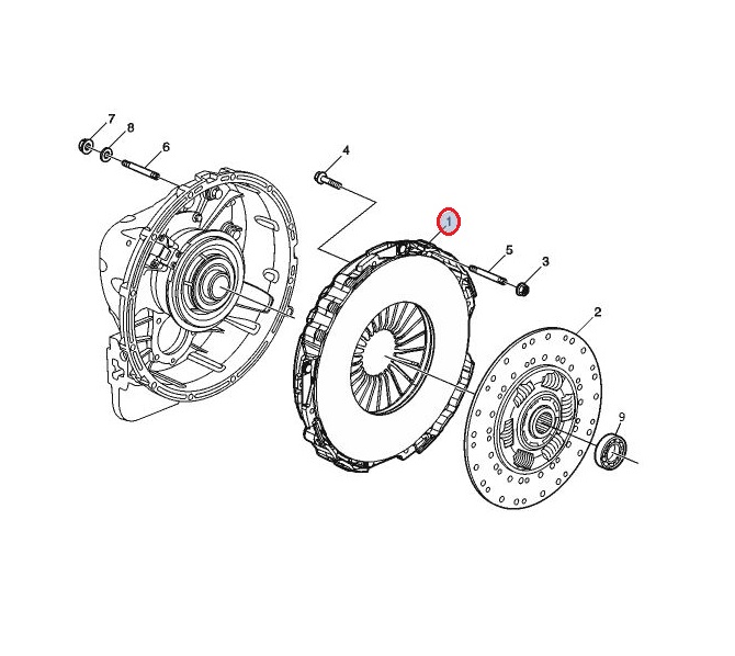 Docisk sprzęgła, REMAN 85020371