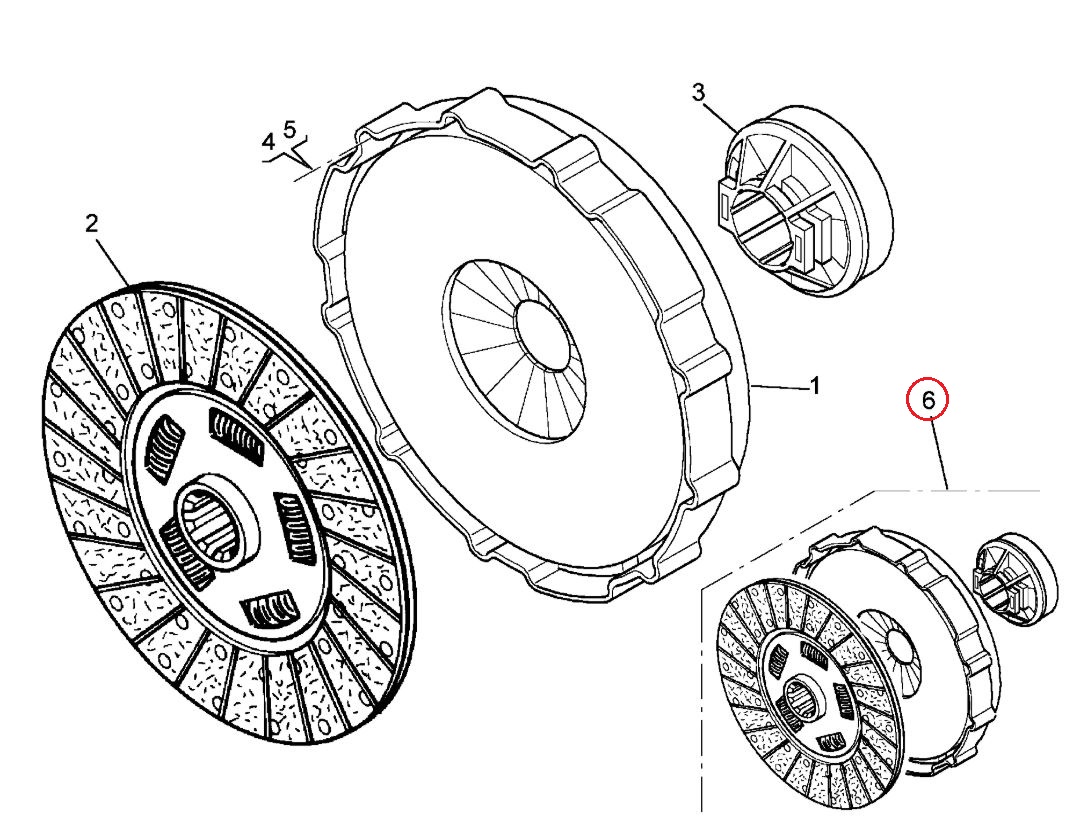 Zestaw sprzęgła Renault Midlum, REMAN 5001866905