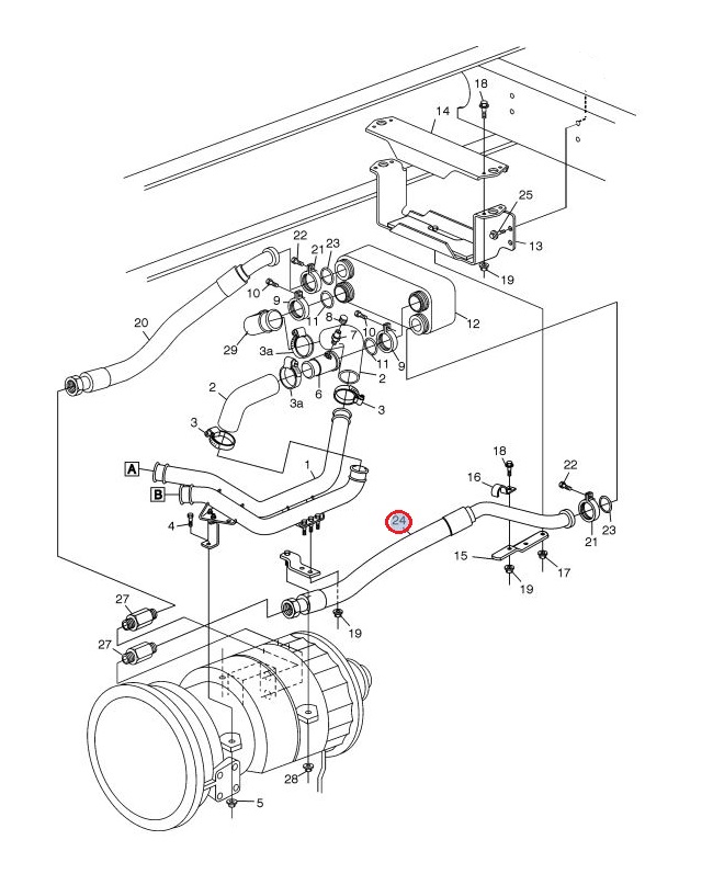 Przewód hydrauliczny oleju skrzyni biegów 8149505