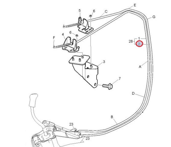 Linka zmiany biegów Renault d narrow 7421649688