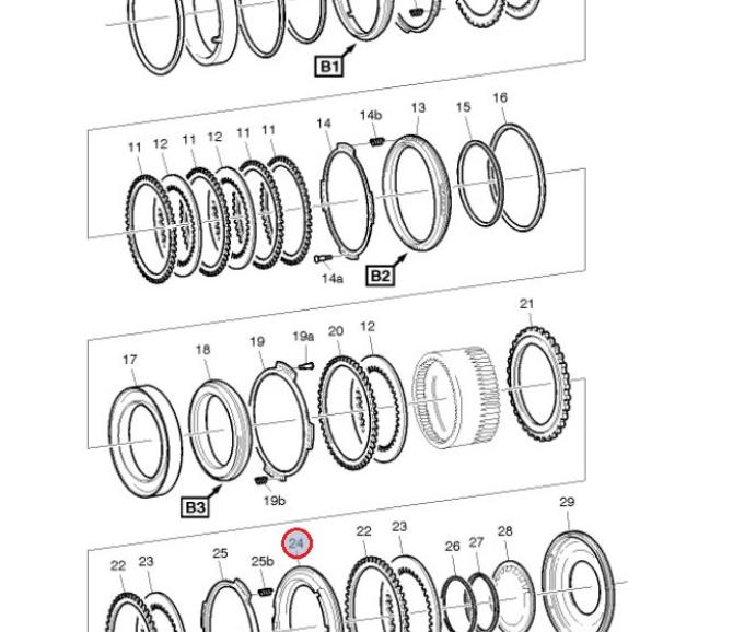 Tłok skrzyni biegów b4 1656464
