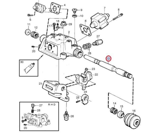 Wałek zmiany biegów r/sr1400/1 1652727