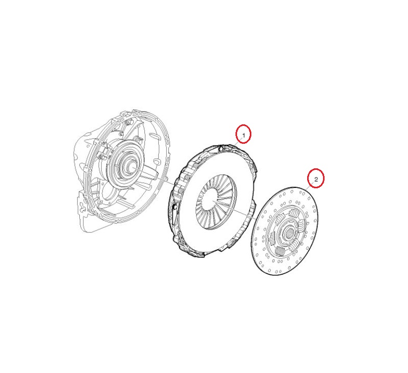 Zestaw sprzęgła Renault GAMA C/k/t t high. REMAN 7485022394