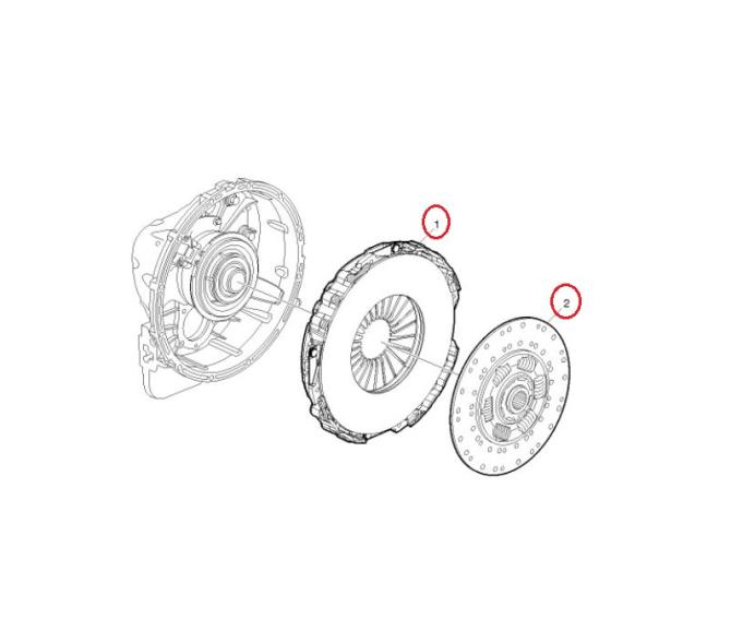 Zestaw sprzęgła Renault GAMA C/k/t t high. REMAN 7485022394
