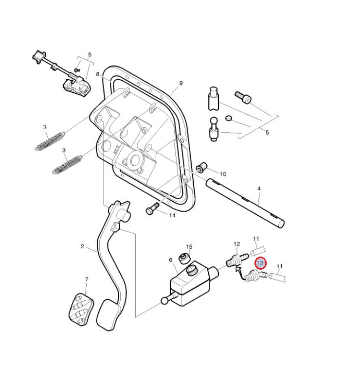 Złączeprzewodu pompki sprzęgła Volvo FL/FE 20779386