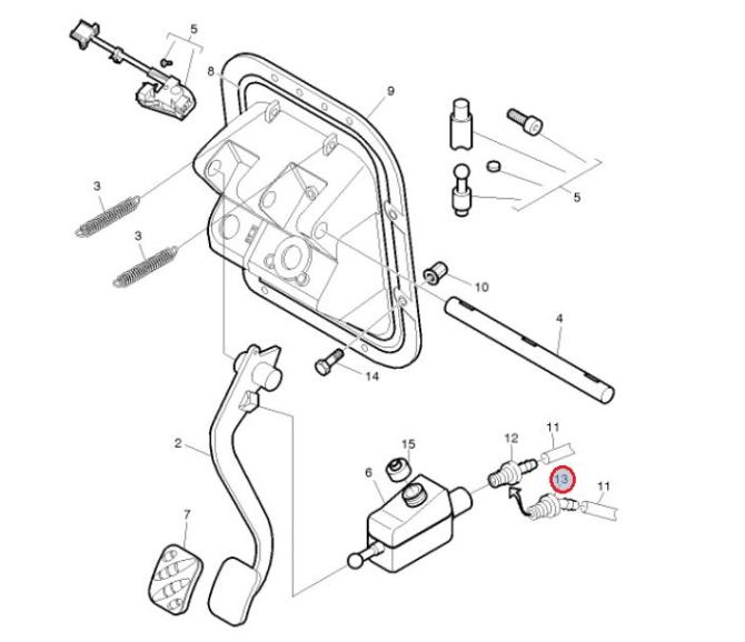Złączeprzewodu pompki sprzęgła Volvo FL/FE 20779386